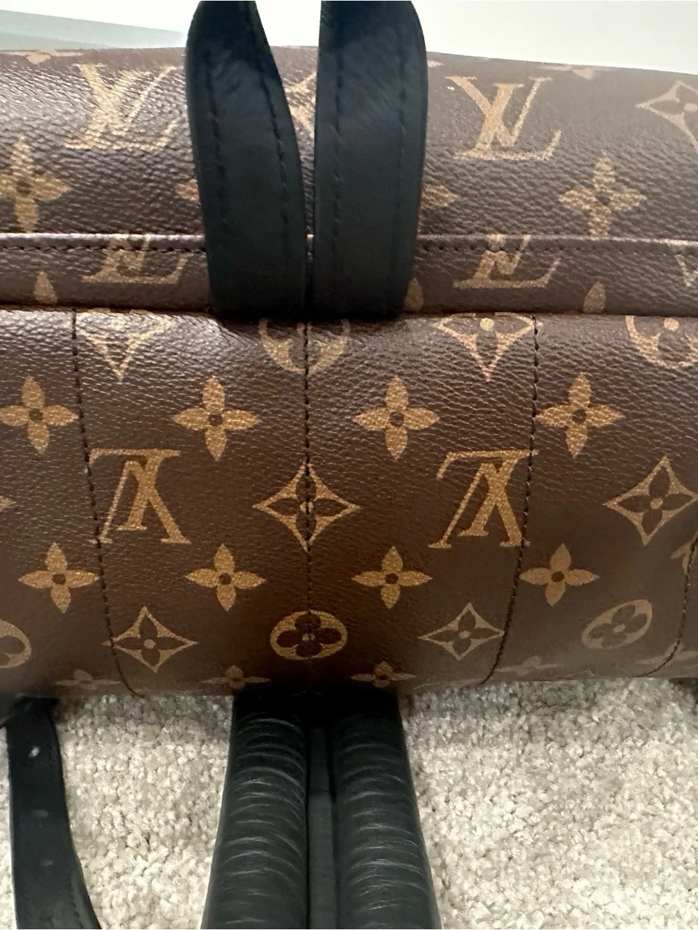 Louis Vuitton Monogram Canvas Backpack in Brown and Gold